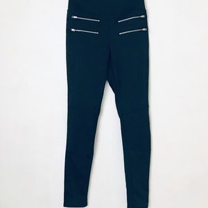 High waisted stretchy black pants